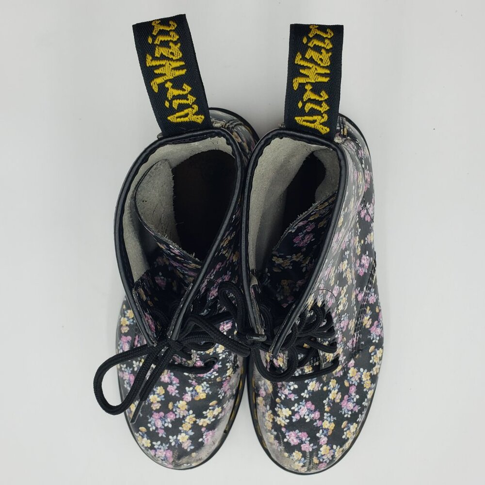 Dr. Martens Black Floral Combat Boots - Picture 7 of 11